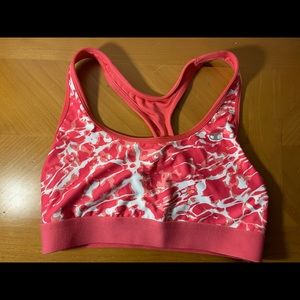 Champion Sports Bra Medium Support Coral & White Print Large